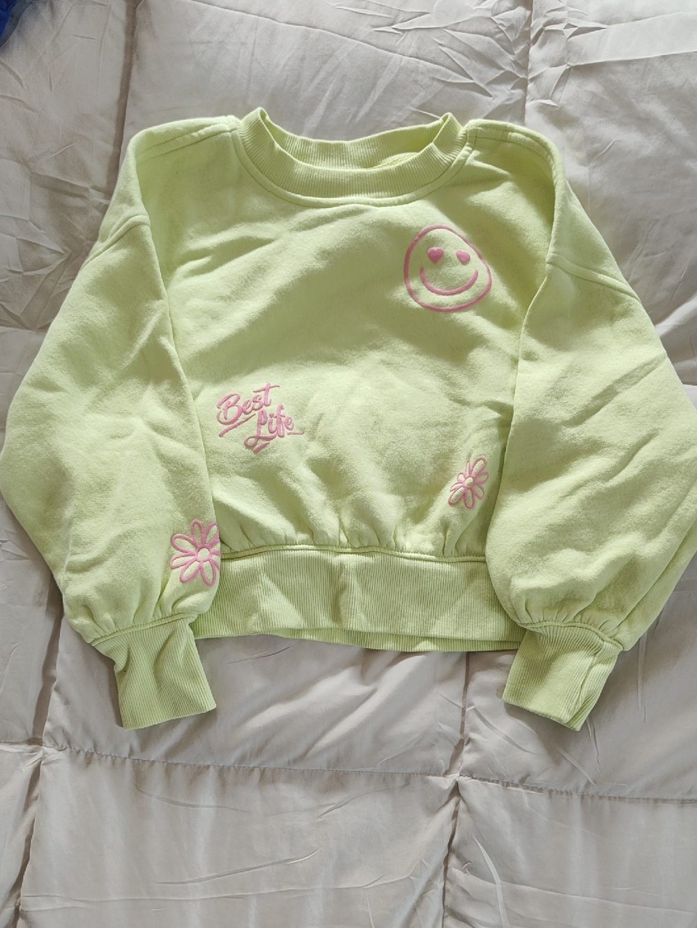 Old Navy Kids Yellow Cropped Sweatshirt